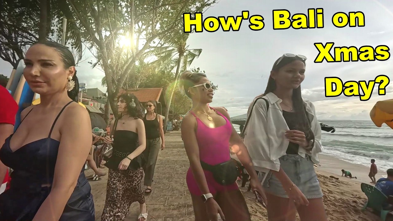 Kuta Beach on Xmas Day | Bali, Indonesia #sunbathing #surfinggirl #bikiniwomen #surfingboard