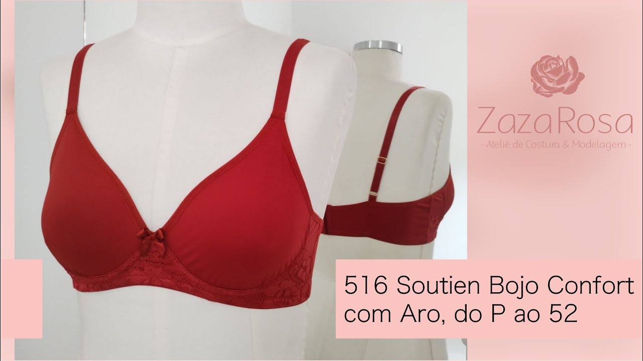 516 Soutien Bojo Confort com Aro, do P ao 52 - Zaza Rosa