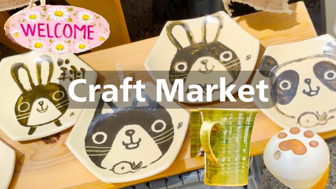 Craft Flea Market at World Heritage Kamigamo Shrine In Kyoto, Japanese ceramics and toys