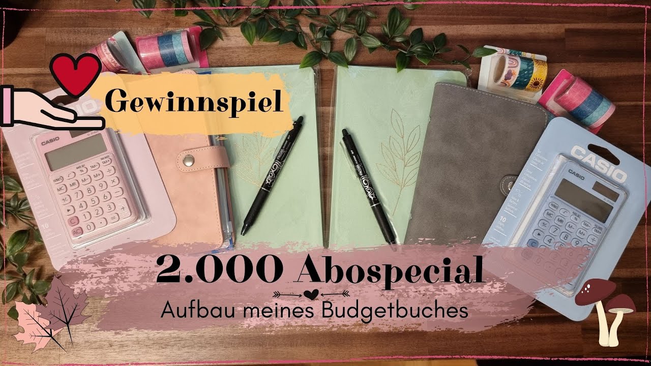Ich zeige den Aufbau meines Budgetbuches💸 I 2.000 Abonnenten Special 💰 I GEWINNSPIEL ❤️