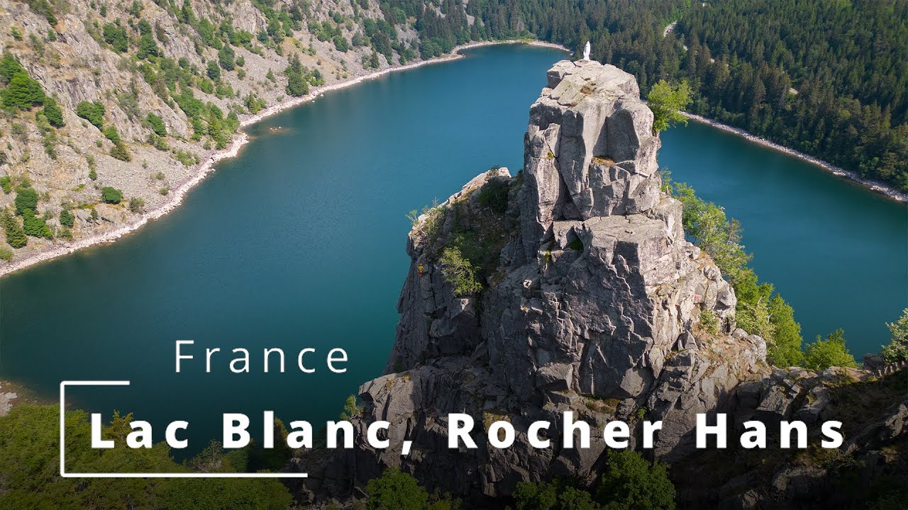 Lac Blanc, Rocher Hans, Lac du Forlet, Lac des Truites, Orbey, Alsace, France, Drone DJI Mini 3 Pro