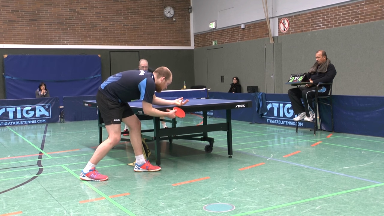 TT-VL (1-2) Senioren Meister Manfred Nieswand - Simon Eberhardt | Tischtennis 28.01.2017