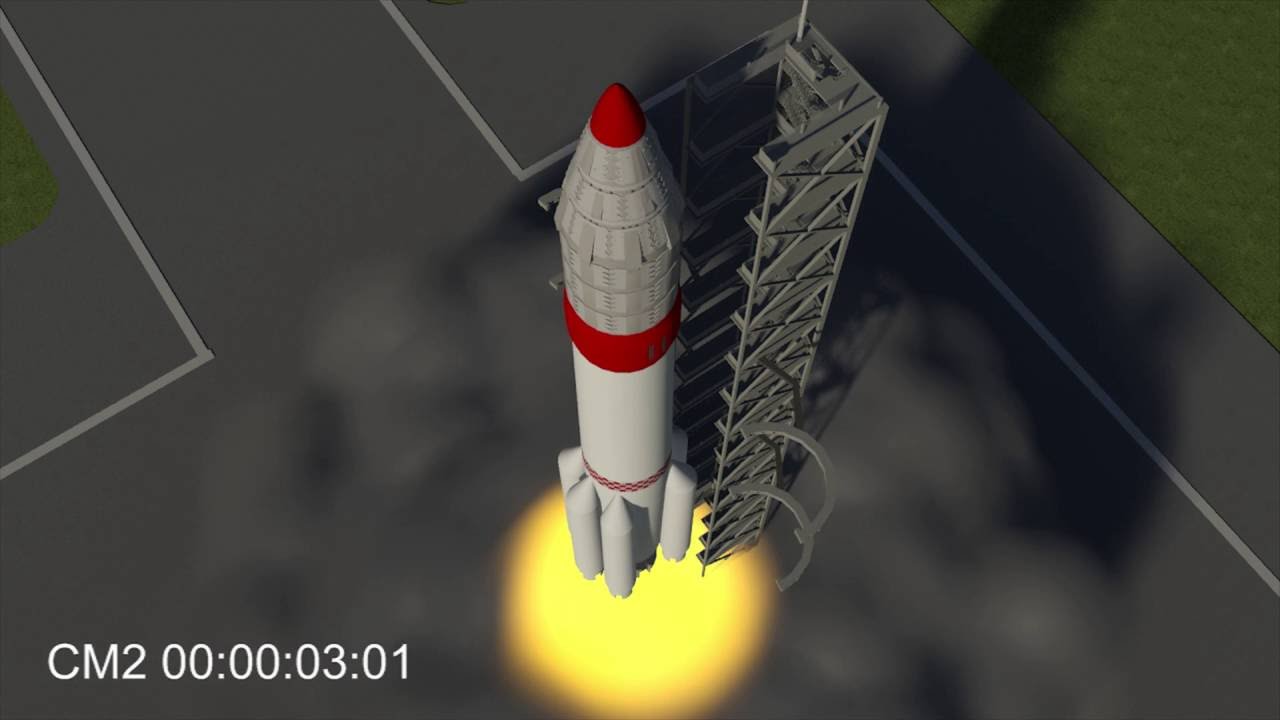 3D Rocket Launch Sequence