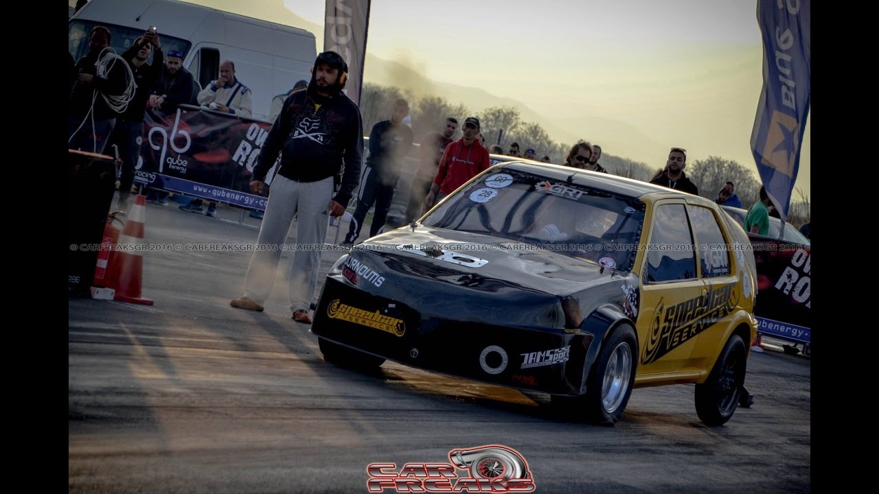 Car Freaks Gr: Gkitsis 106 Turbo 9.174sec 254km FWD Record @ Drag Battle 18/20-11-16