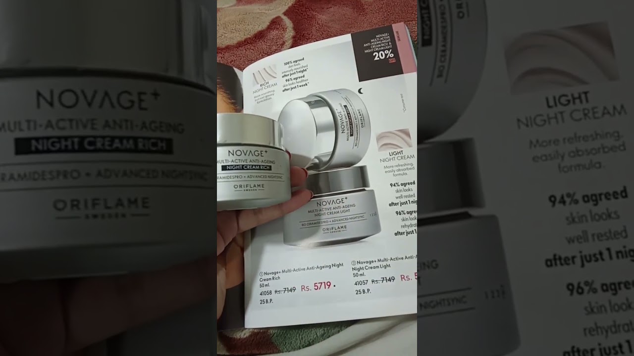 #oriflame Novage+multi active anti ageing night cream rich#For All Skin Types#for order#03049133231