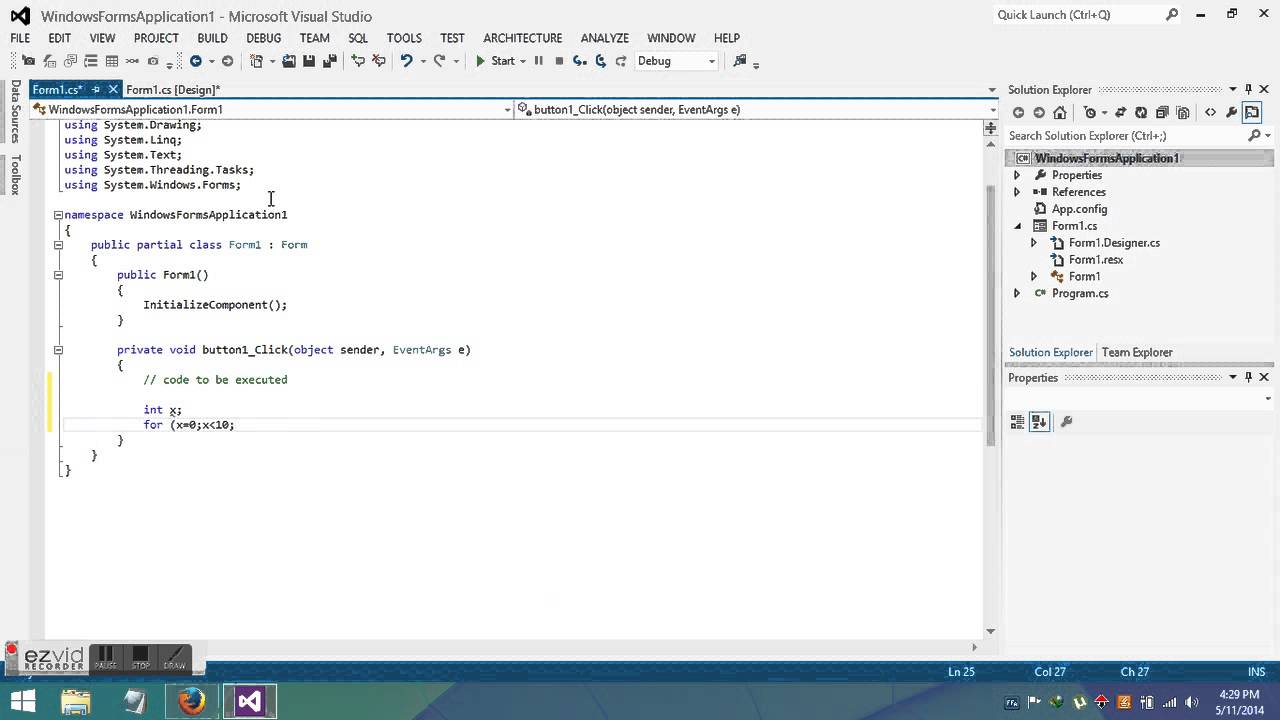 Variable and loop in C Sharp
