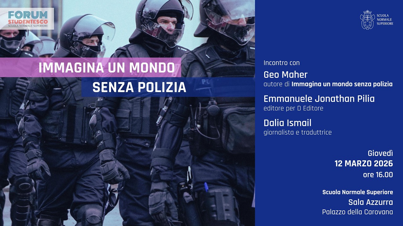 Forum Studentesco - Immagina un mondo senza polizia -  12 marzo 2026