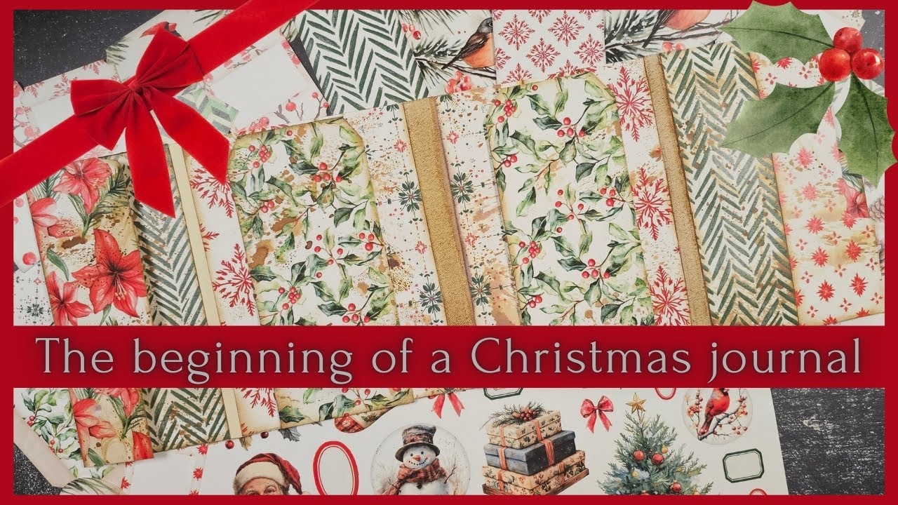 Let's Make A Christmas Journal From Scratch! EP #1 The Beginning Of A Christmas Journal