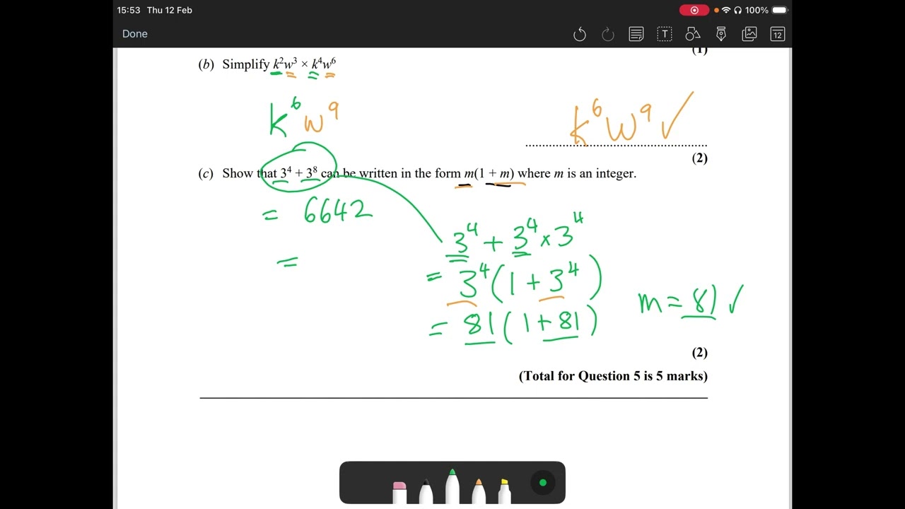 Edexcel Mathematics GCSE Higher Mock Set 9 Paper 3 3H Walkthrough