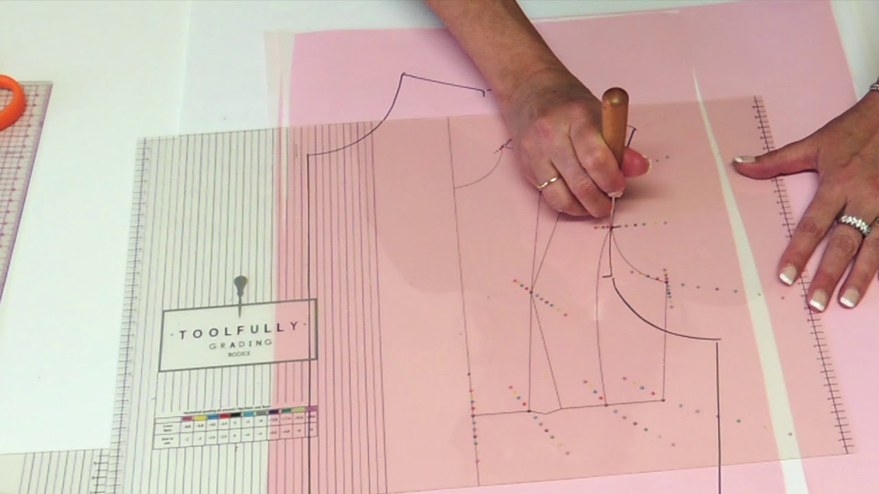 Gradation d'un patron de Corsage, avec mes règles Toolfully. Simple, rapide et économique.