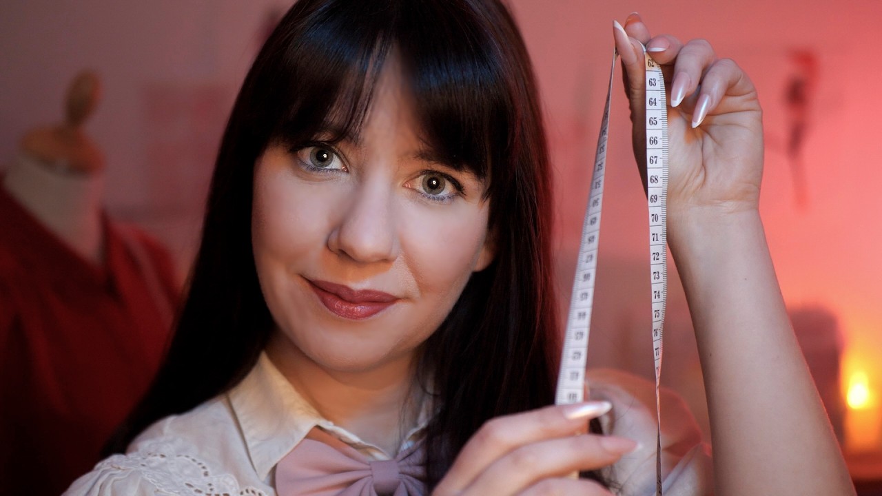 ASMR • La couturière prend tes mesures ✂️ (essayage, tissus, colorimétrie)