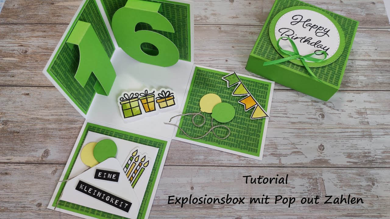 Tutorial / Explosionsbox mit Pop out Zahlen / Crafters Companion