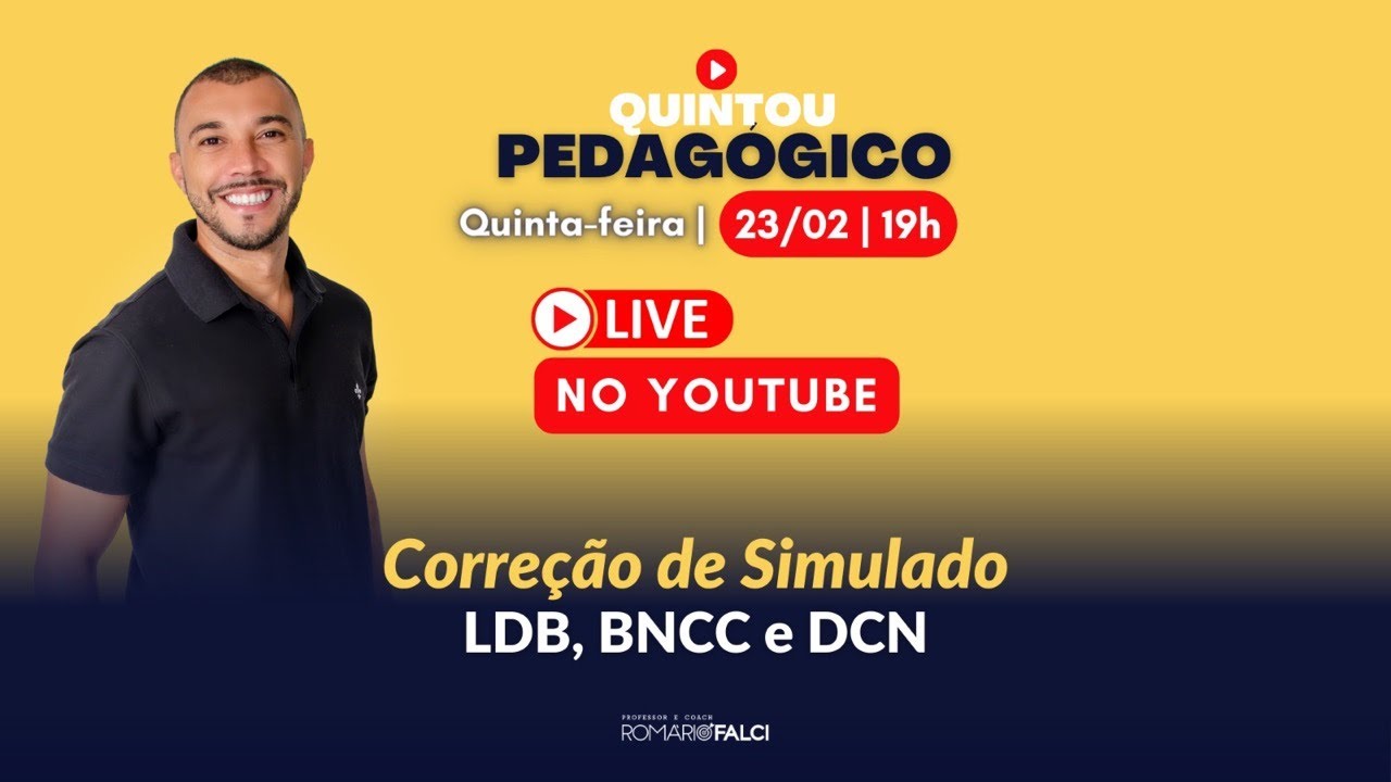 Quintou Pedag&oacute;gico Corre&ccedil;&atilde;o de Simulado BNCC, DCN e LDB
