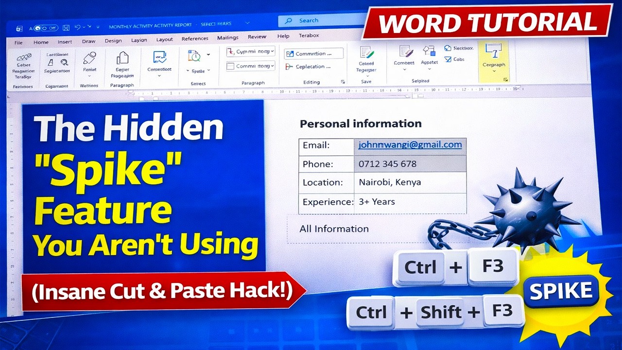 How to Cut and Paste Multiple Items at Once Microsoft Word Spike