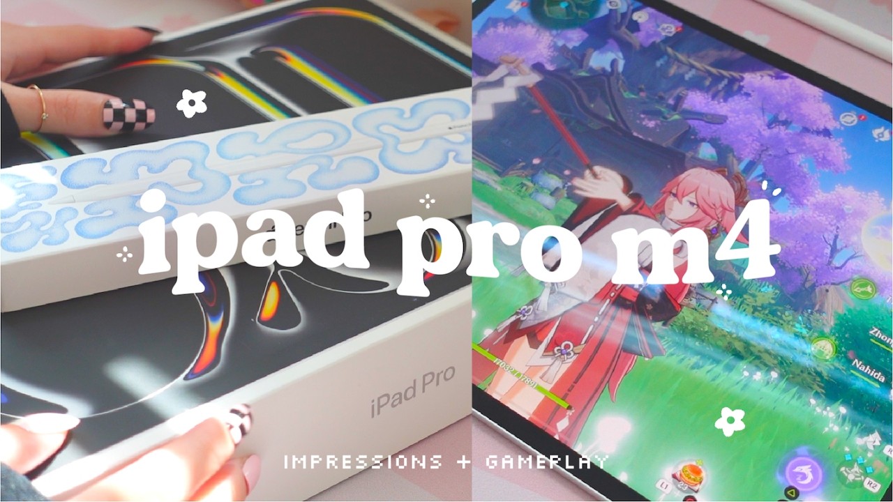 🪽unboxing the kinda op 13” M4 ipad pro | feat. the pencil pro and some gaming (ofc) ✦