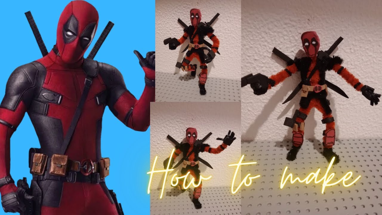 How to make DEADPOOL with pipecleaners/Cómo hacer a DEADPOOL de limpiapipas