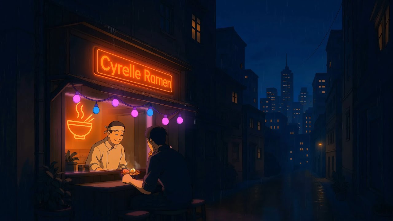 Late Night Ramen in the Rain 🌧️ Cozy Lofi Beats & Rain Sounds 🌙 | Chapter 3