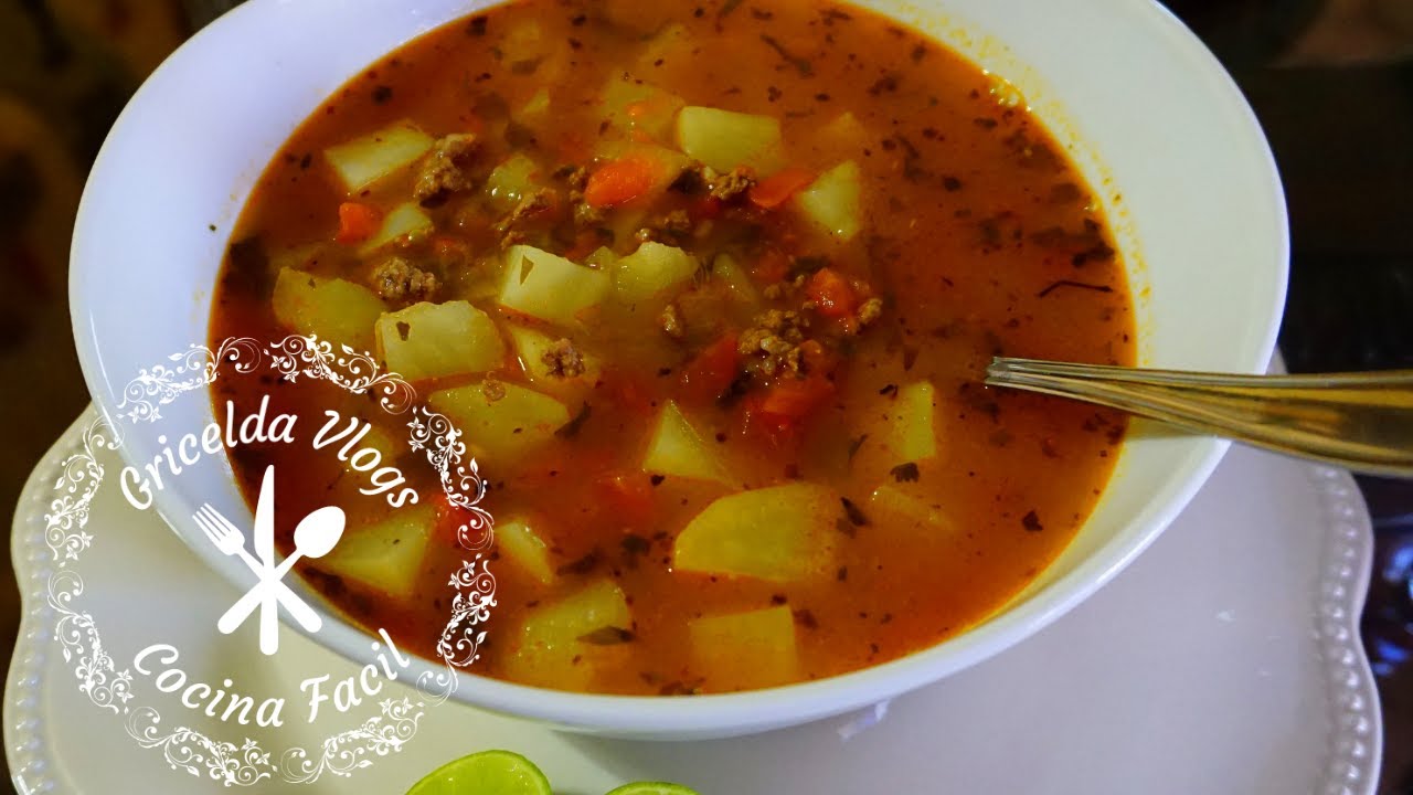 Delicioso CALDILLO DE CARNE MOLIDA CON PAPAS receta facil