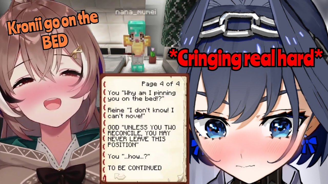 Mumei and Kronii re-enact Reine's Fanfic Book in Minecraft |Hololive EN|