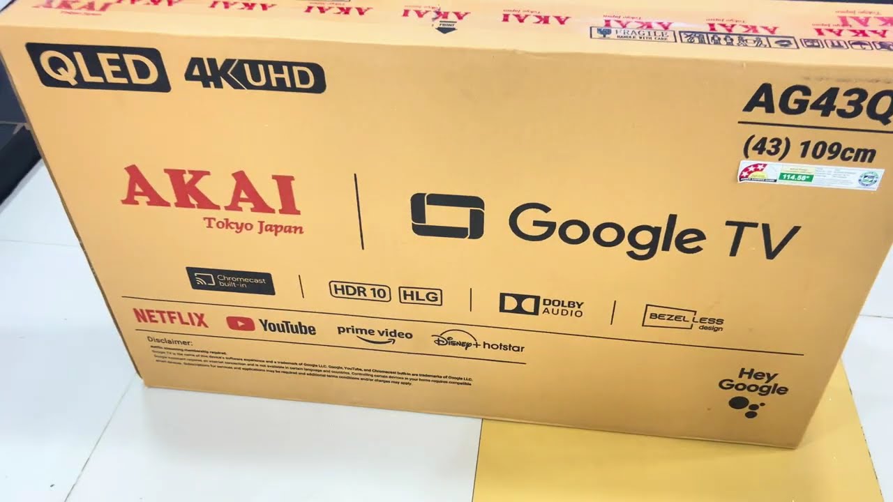 #akai #led #newmodel #googletv #akailed #akaiqled #qledtv #unboxing #ledtv #Al43GQU #unboxingtv #tv