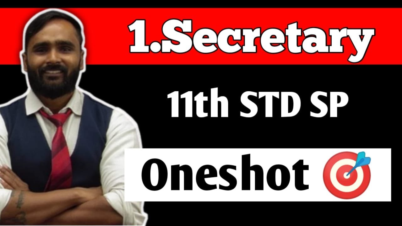 11th SP | 1.Secretary | Oneshot 🎯 | PRADEEP GIRI SIR