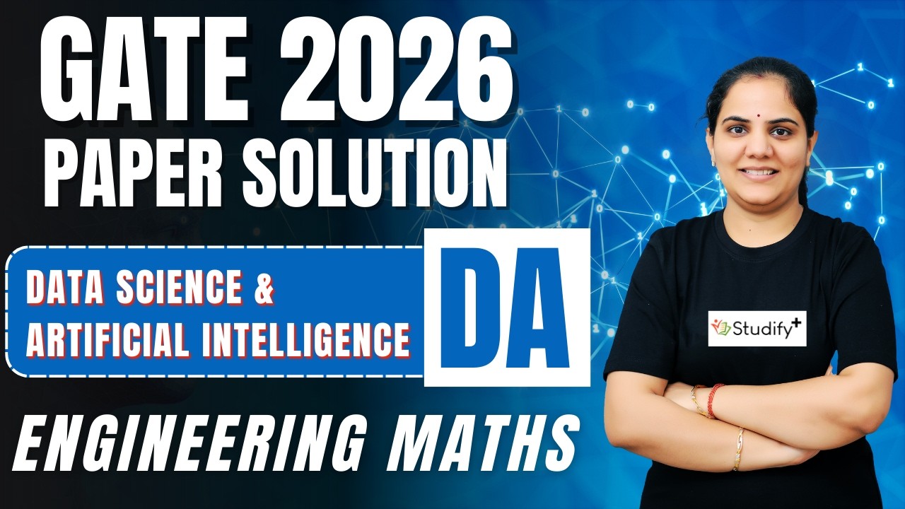 GATE 2026 Paper Solution - Data Science & Artificial Intelligence (DA) | Engineering Mathematics