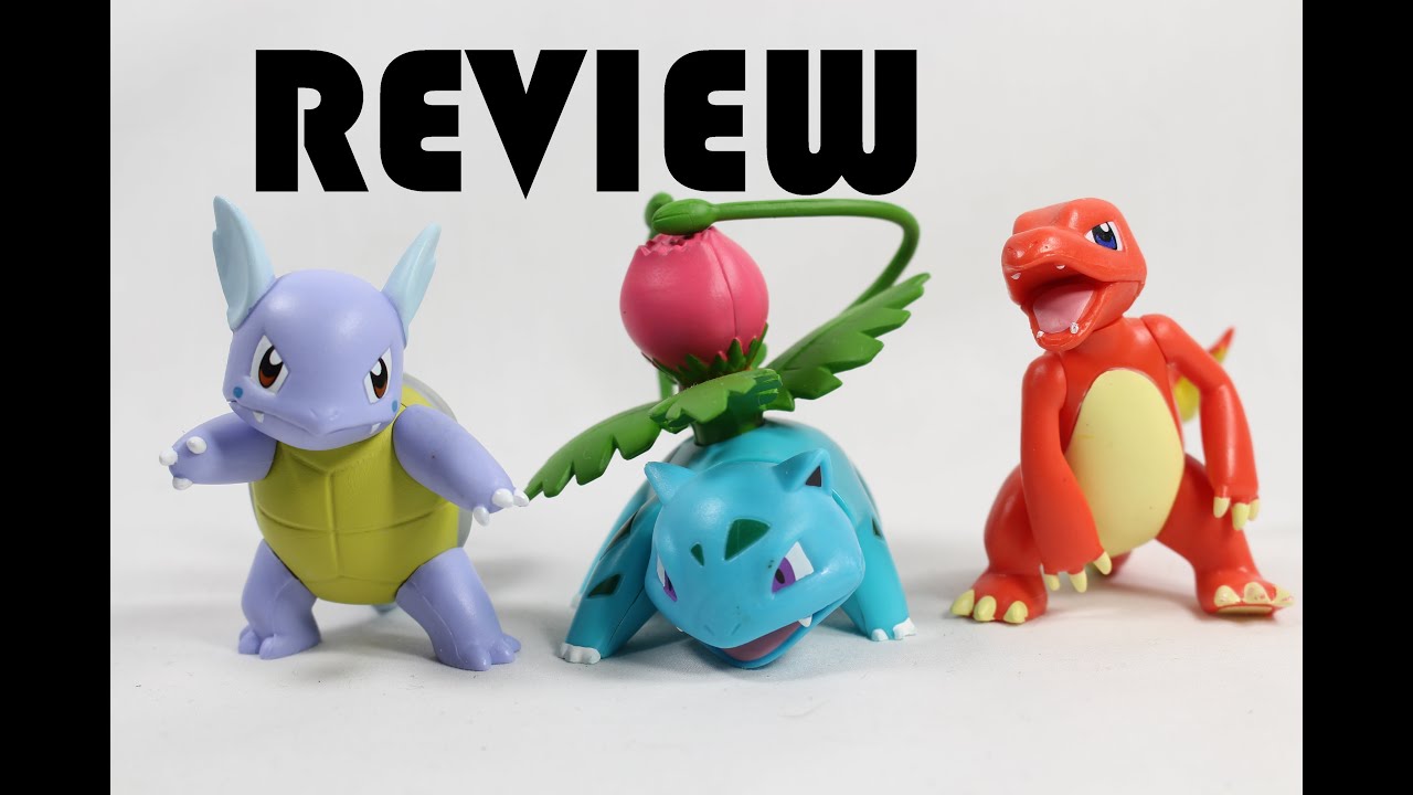 TOMY Action Pose IVYSAUR, WARTORTLE, CHARMELEON Pokemon 3 Figure Pack Action Figure Review