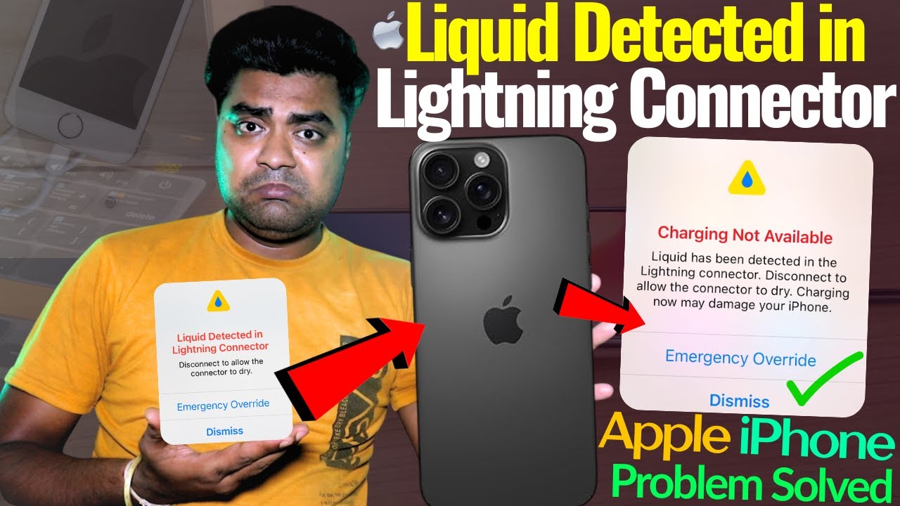 Liquid Detected in Lightning Connector | Apple iPhone Charging Not Available | iPhone Problem Solved