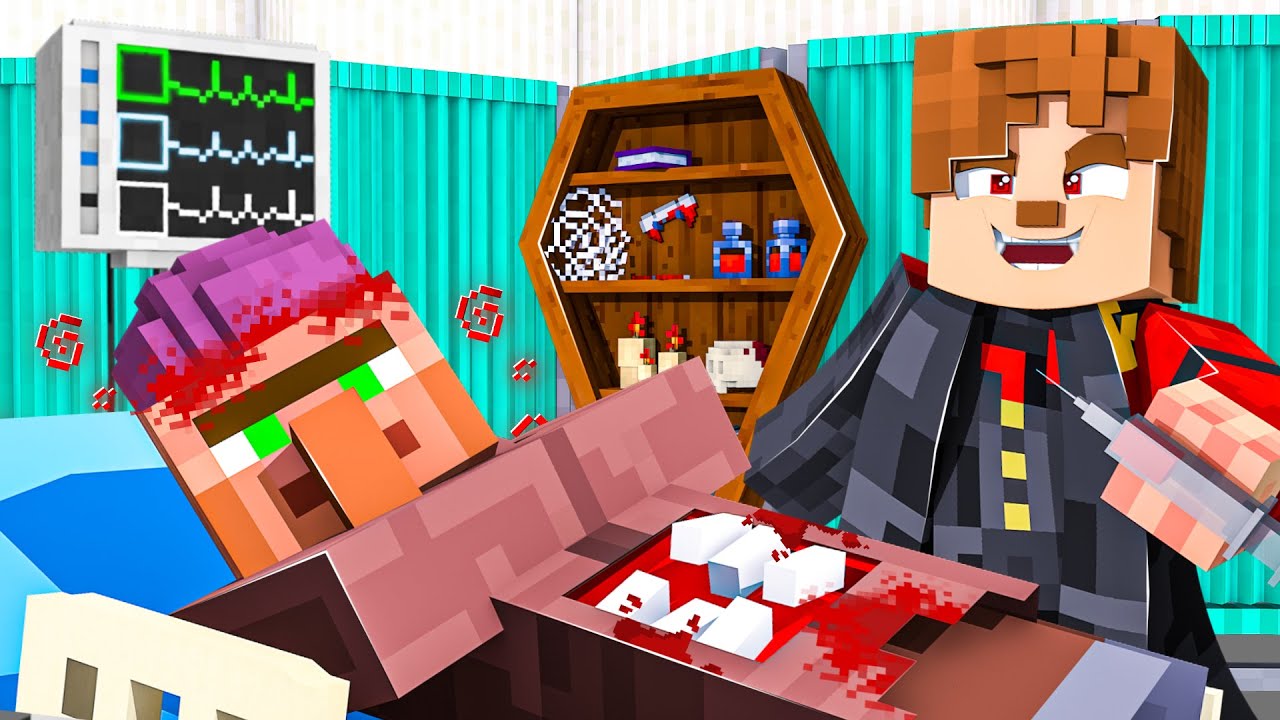Minecraft VAMPİR ama KÖYLÜLERE AMELİYAT YAPIYORUM🧛‍♂️