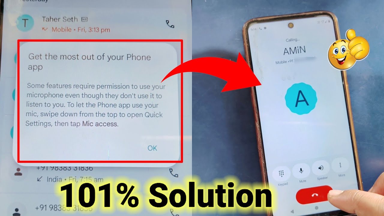 Get the most out of your Phone app | Call Not Going Fixed | Phone App Mic Access Solution