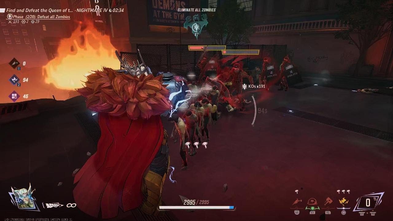 Marvel Rivals Zombies - Nightmare 4 solo clear (Thor)