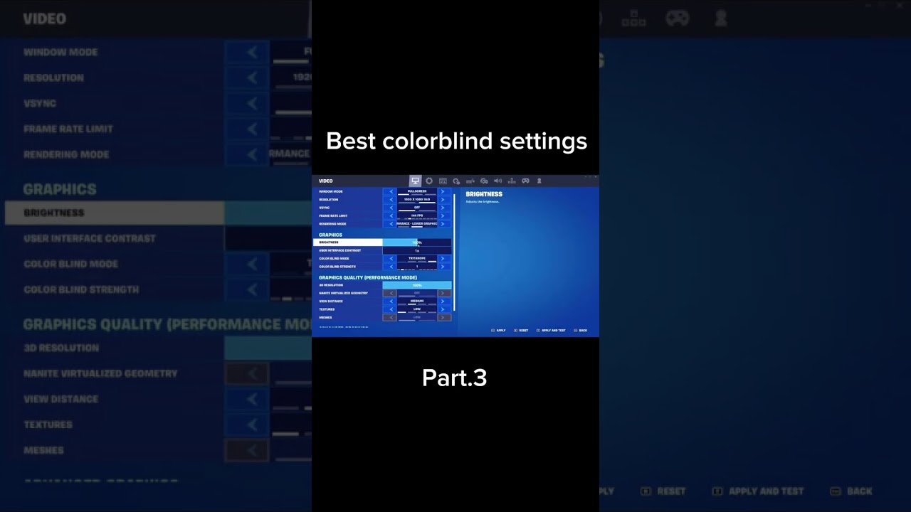 Peterbot colorblind settings in Fortnite