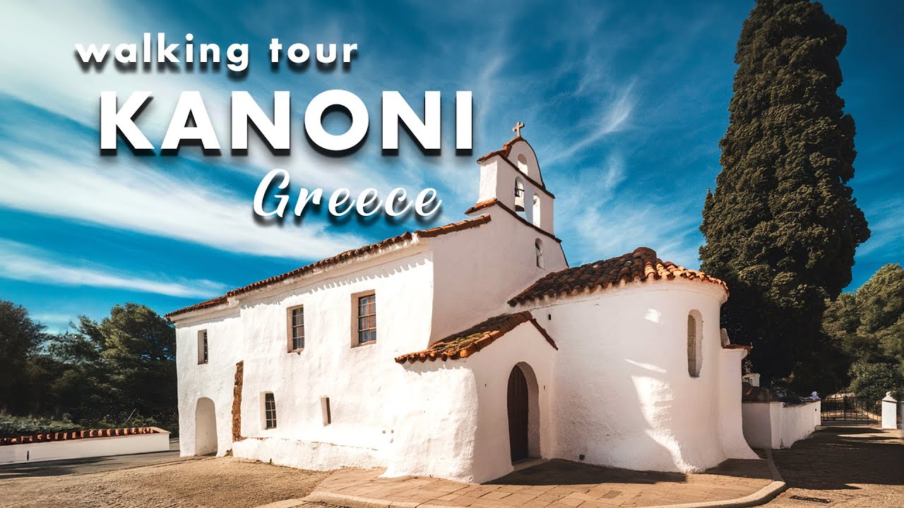 CORFU KERKIRA KANONI [4K] 🇬🇷 VLACHERNA MONASTERY 🇬🇷 WALKING TOUR 4K
