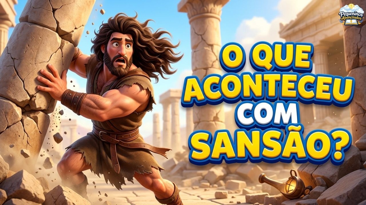 A Força de Sansão vem de Deus | História Bíblica Infantil