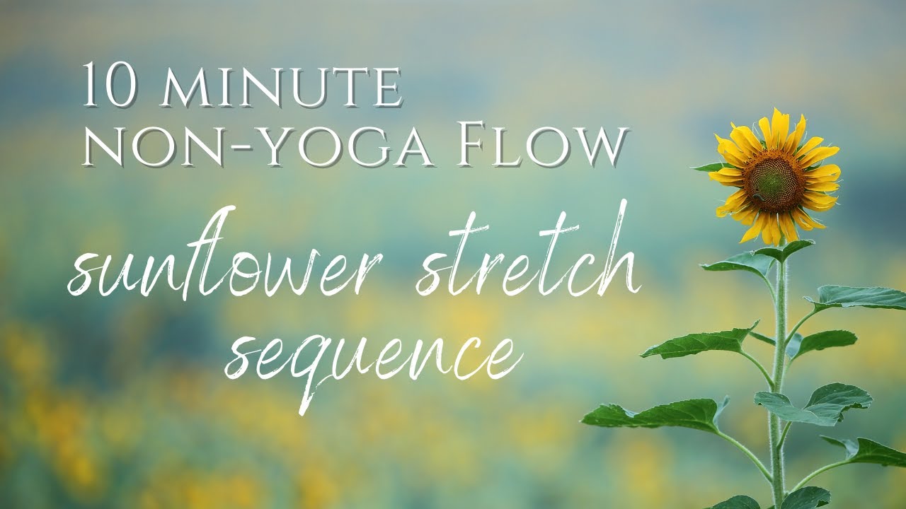 10 Min Non-Yoga Sunflower Stretch Sequence for Side Body Stretches, Hip Openers, Spinal Alignment