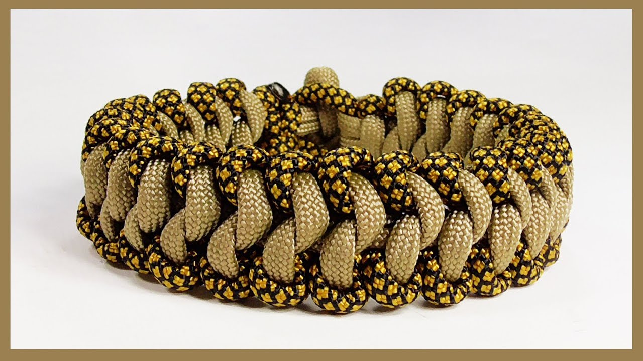 How To Make A 2 Color Emperors Snake Knot Paracord Bracelet Without Buckle