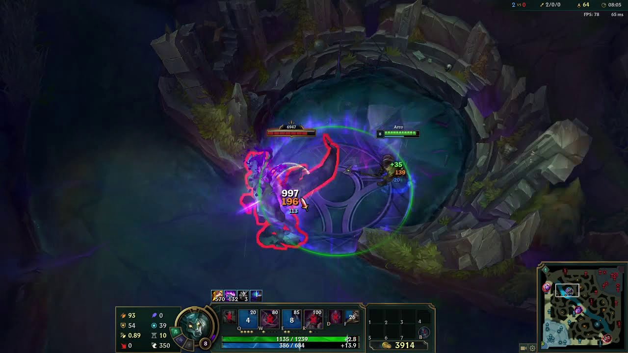 League of Legends 11.5 - 1v5 (vs intermediate bots, no items) - 13m47s (Season 11 WR)