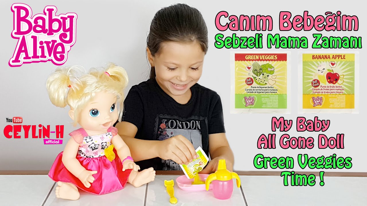 Baby Alive Canım Bebeğim Sebzeli Mama Zamanı - My Baby All Gone Doll Green Veggies Time