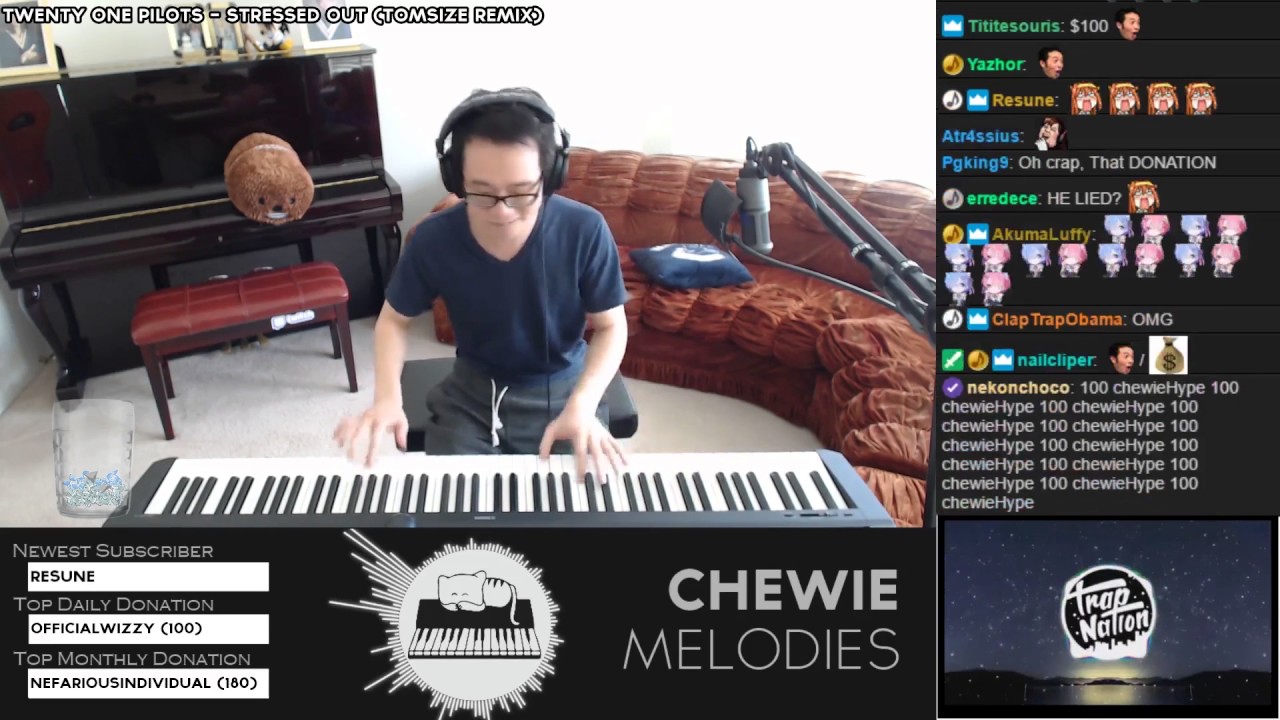Twenty One Pilots - Stressed Out Tomsize Remix Piano Playover Cover