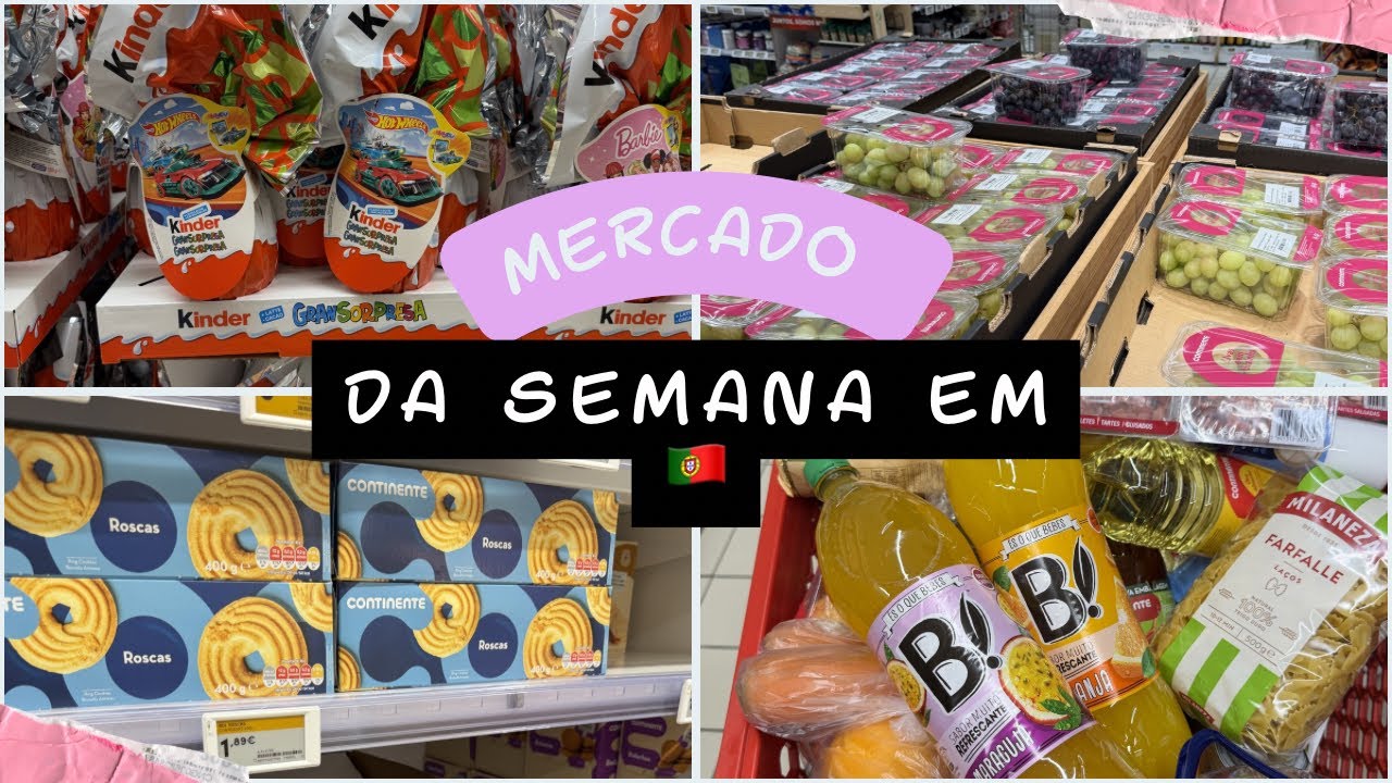 MINI VLOG| MERCADO da SEMANA morando em PORTUGAL 🇵🇹 QUANTO FOI AS COMPRAS? AINDA VALE APENA VIR ?!?