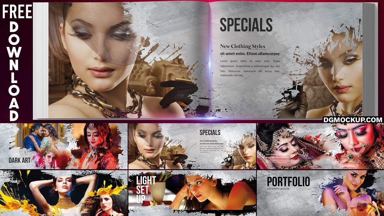 Portfolio Design A5 Horizontal Bifold PSD 24 Pages | Wedding Album Design PSD | 12X36 Album Psd