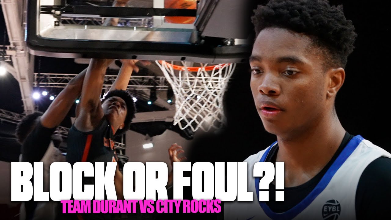 Was THIS a Block or a Foul?! | Team Durant vs Albany City Rocks at EYBL Orlando