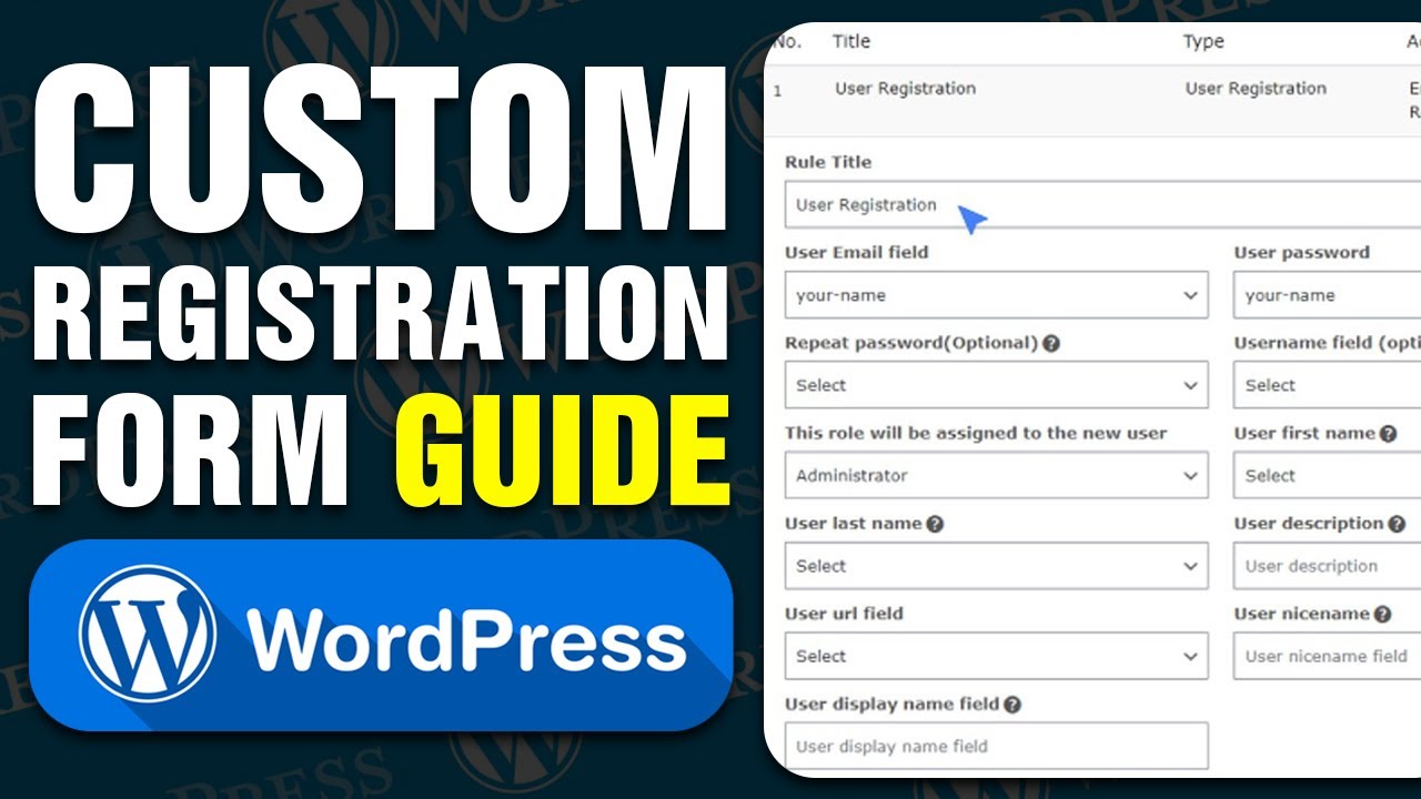 How To Make A Custom Registration Form On WordPress (2025)