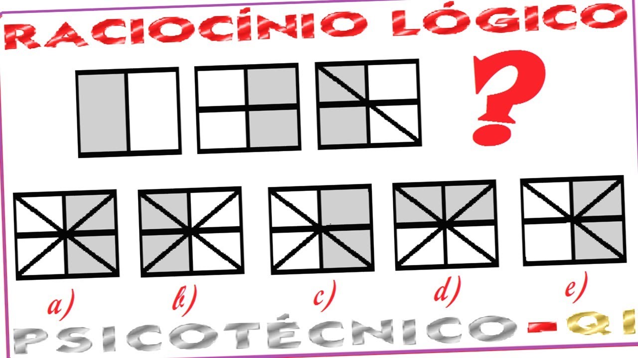 Raciocínio Lógico Sequência Figura Cores Teste psicotécnico QI Quociente Inteligência Detran Concurs