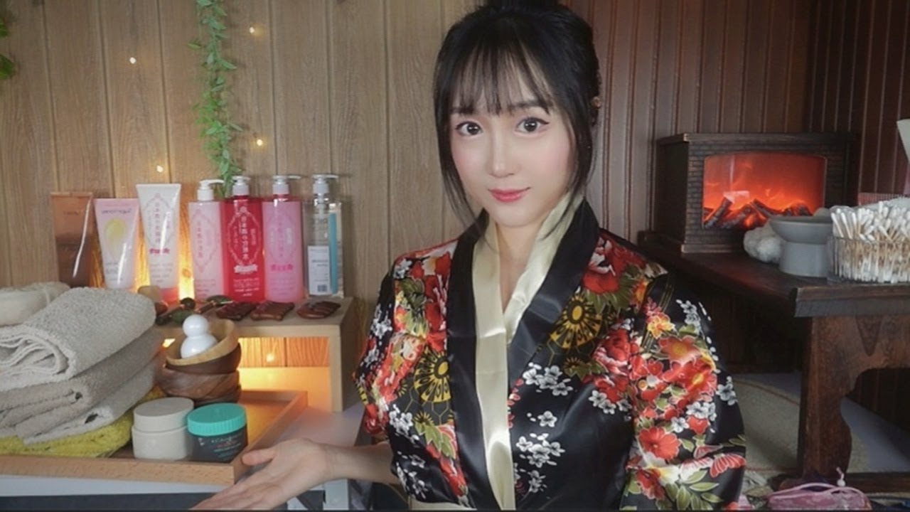 ASMR Most Comforting Japanese Hot Spring Spa♨️on a Rainy Day 🌧️Facial CleansingㅣTreatmentㅣSkincare