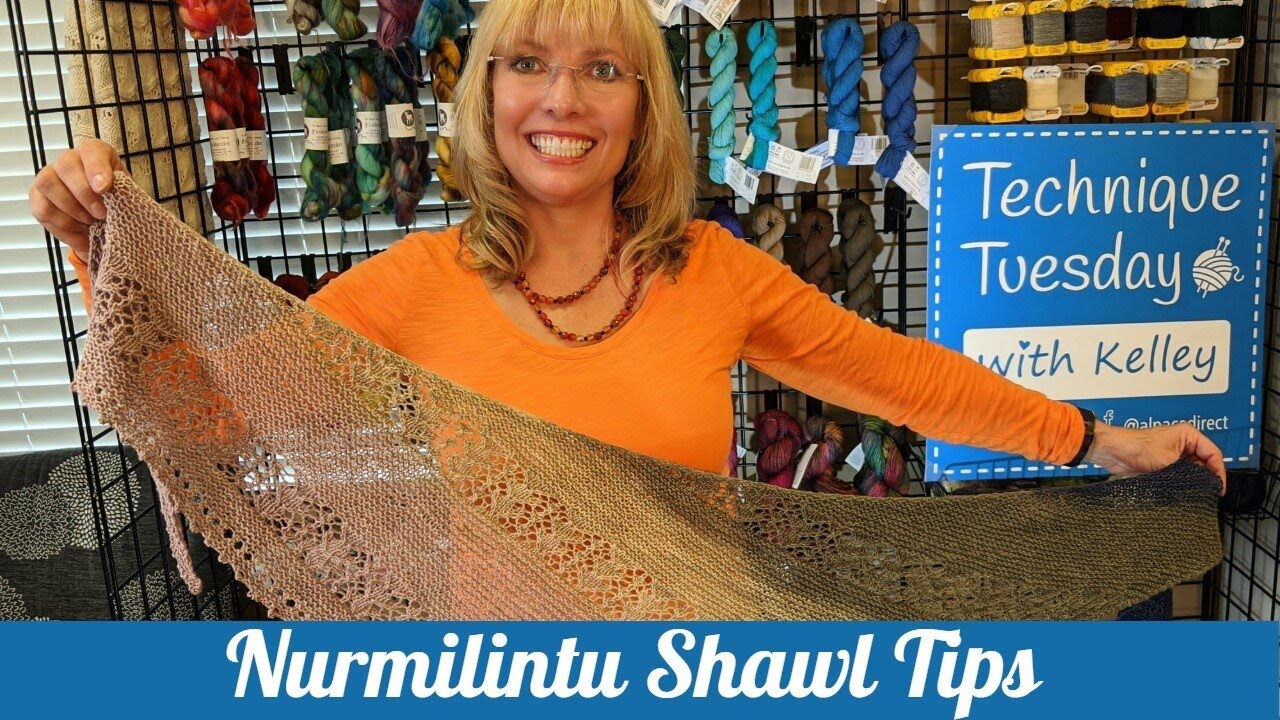 Knit a Lace Shawl with Long Colorways in Our Organic Cotton For Around $20