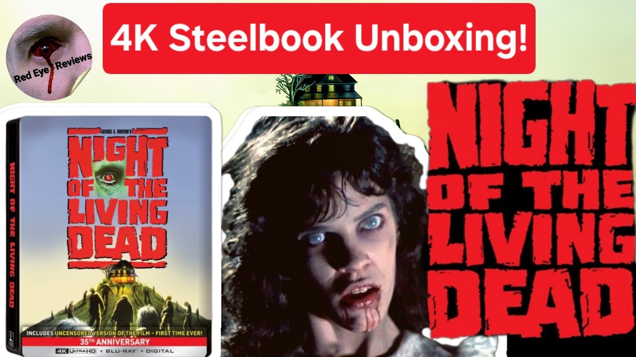Night of the Living Dead 1990 4K Steelbook Unboxing | Red Eye Reviews 