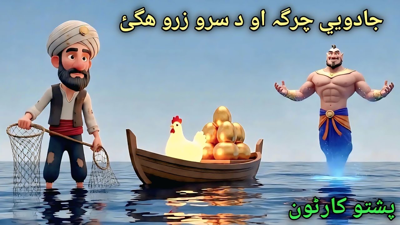 The Magical Hen || دہ سرو زرو چرگہ || Pashto Cartoon Story