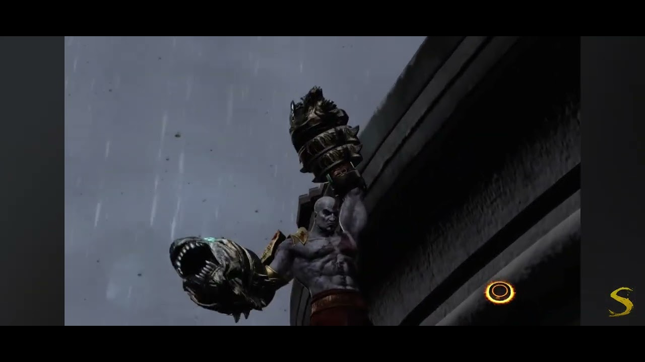 Gow/god of war 3 Hercules struggles to lift a small stadium