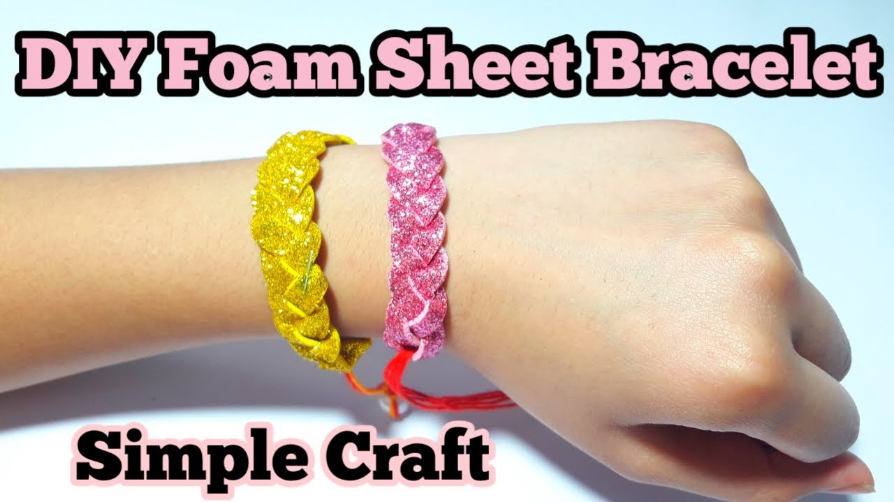 How To Make Glitter Sheet Bracelet | DIY Bracelet | DIY Craft | Glitter Sheet Bracelet | Easy Craft